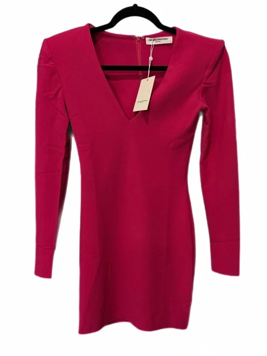 Amanda Uprichard Winfrey Long Sleeve Mini Dress Magenta XS NWT - Picture 3 of 5